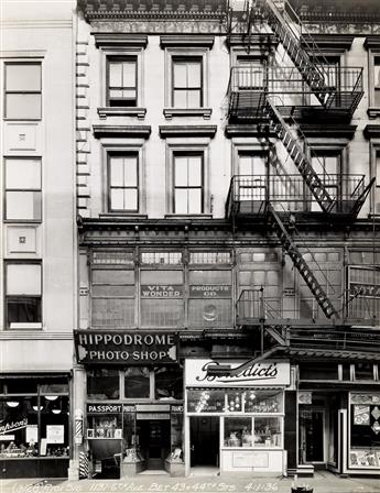 (NEW YORK CITY) Group of 60 photographs of businesses along 6th Avenue (now Avenue of the Americas) in Midtown Manhattan.